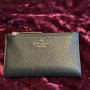 Kate spade pebbled leather small bifold wallet